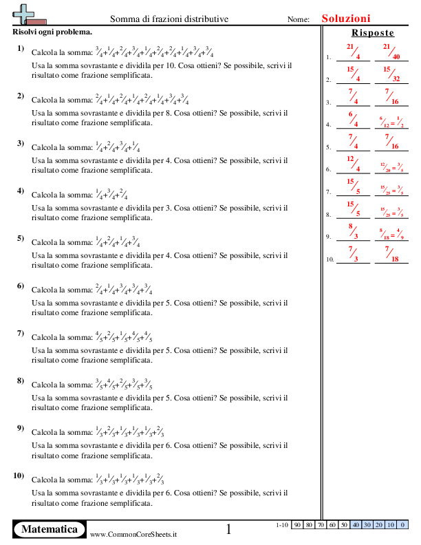  - somma-di-frazioni-distributive worksheet