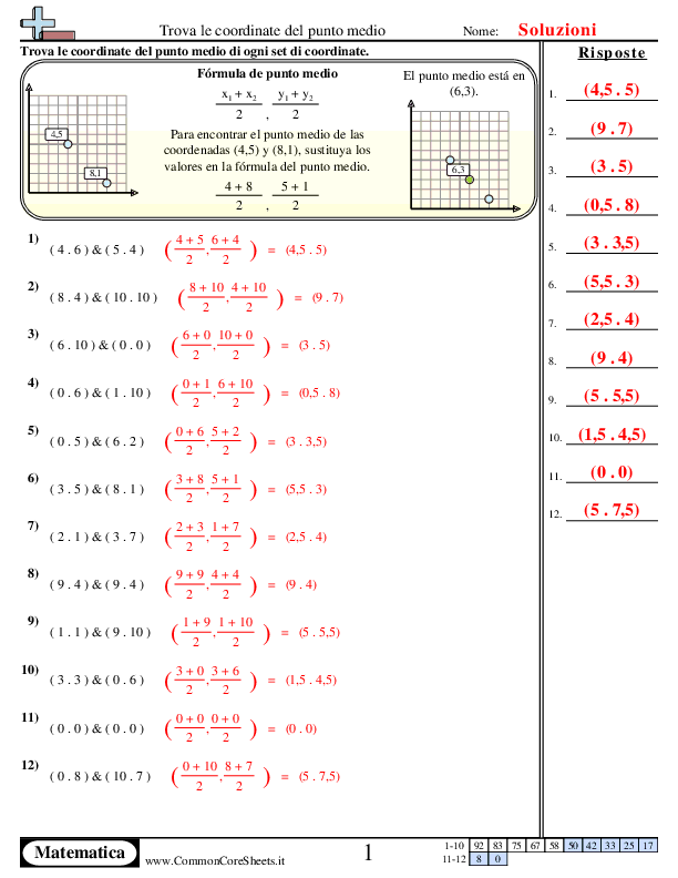  - calcola-il-punto-medio-partendo-dalle-coordinate worksheet
