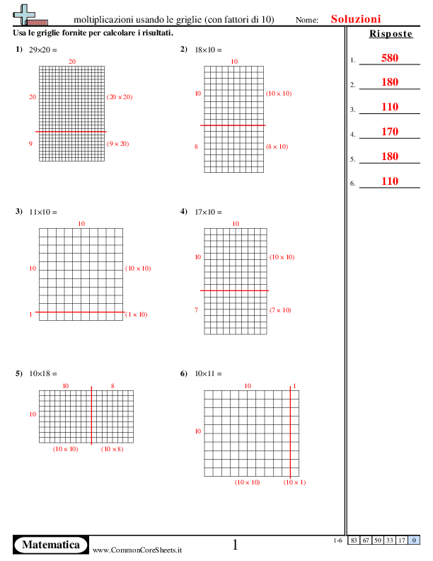  - moltiplicazioni-con-le-griglie-fattore-10 worksheet