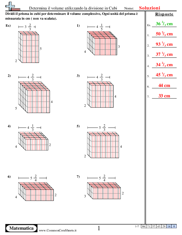  - usa-icubi-per-trovare-il-volume-lati-frazionati worksheet