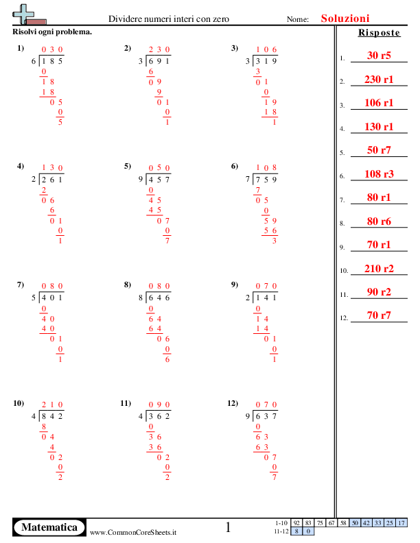  - 264 worksheet