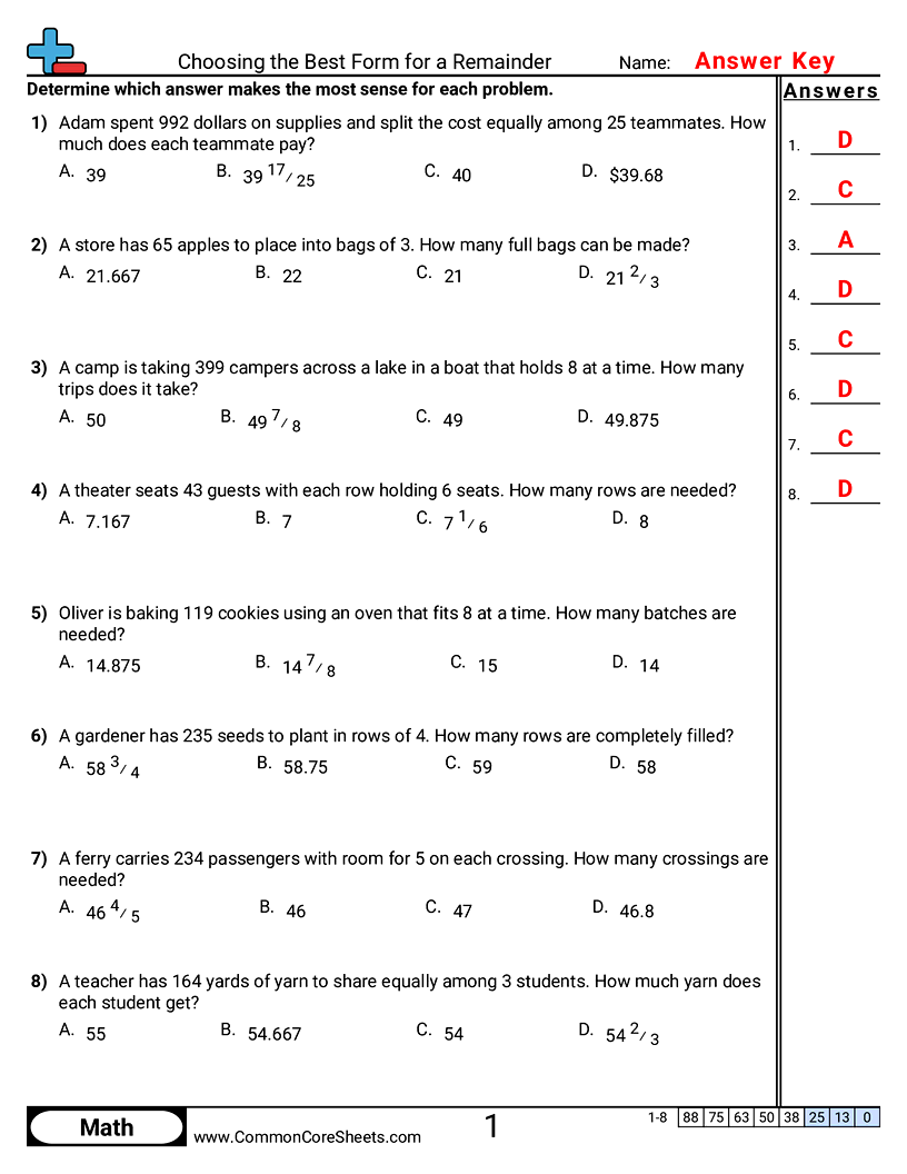 Related worksheet
