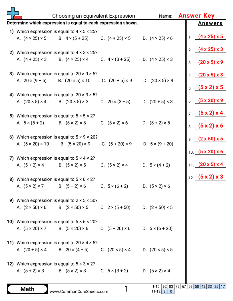 Related worksheet